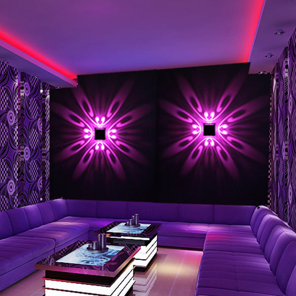 Mural Luminaire Background LED Wall Mounted Projection Colorful Lamp for Home Hotel KTV Bar