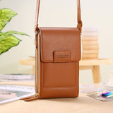 Women Bags Soft Leather Wallets Touch Screen Cell Phone Purse