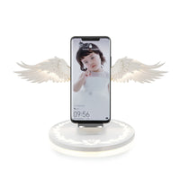 10W Wireless Charger Angel Wings Night Light Mobile Android Apple Phone