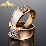 100% 18K 750Au Gold Moissanite Diamond Men Ring