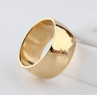 12mm No fading 24k Classic Engagement Wedding Ring
