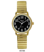 Milano Expression Watch with Gold Flex Band with Gold Case, Black Dial
