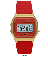 Sporty Red Silicon Digital Watch