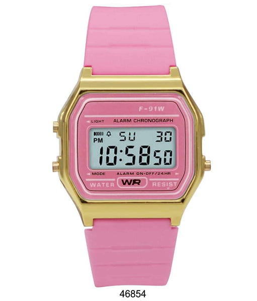 Sporty Pink Silicon Digital Watch