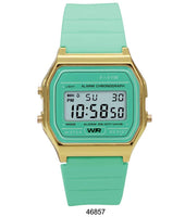 Sporty Light Green Silicon Digital Watch