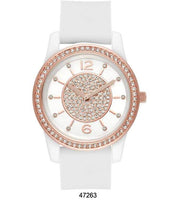 M Milano Expressions White Silicon Band Watch with White