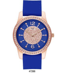 M Milano Expressions Blue Silicon Band Watch with Blue
