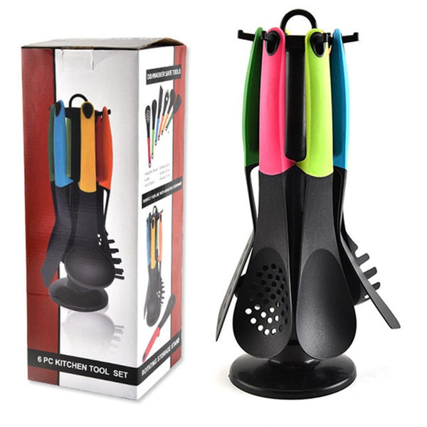 7pcs/set New for Home or Commercial Nylon Cooking Utensils Set Non-stick