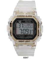 M Milano Expressions Smokey Transparent LCD Watch with Transparent