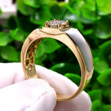 AAA moissanite diamonds gemstones Rings for men 18k gold silver wedding engagement ring anillo jewelry accessory band fashion