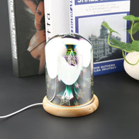 3D Night Light Magic Desk Table Lamp with Glass Cover LED USB Atmosphere Light 37D