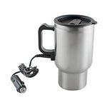 Heated Mug Stainless Steel Kettle Travel Coffee 12V 450ML