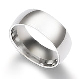 ELSEMODE 8mm 316L Stainless Steel Shiny Polished Ring Men Women Fashion Jewelry Wedding Engagement Band Rings Gold Silver