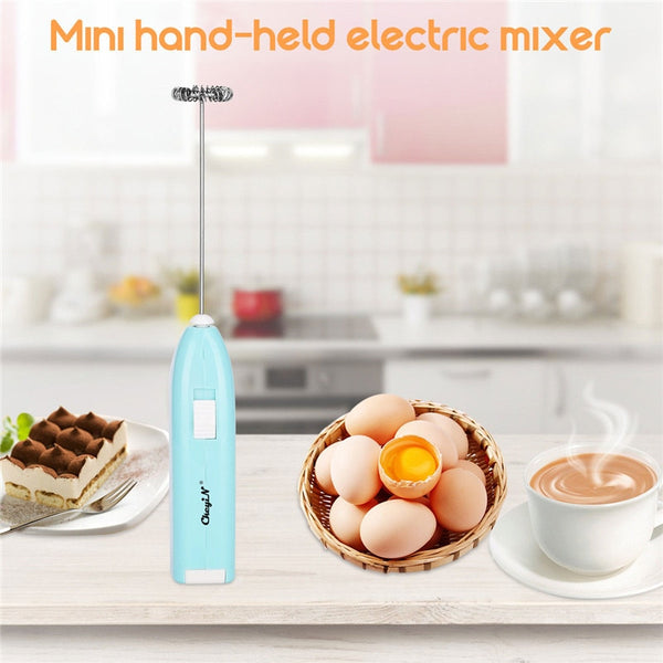 Electric Egg Beater Juice Coffee Milk Whisk Mixer Frother Foamer Stirrer Handheld Blender Spring Whisk Kitchen Cooking Tool