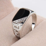 Fashion Men Gift Ring Finger Rings Vintage Wedding Party Alloy Ring Engagement