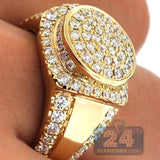 Gold Color Puffed Marine Micro Paved CZ Stone Rings For Men Women