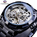 Forsining Fashion Transparent Retro Mens Automatic Mechanical Watch