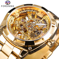 Forsining Fashion Transparent Retro Mens Automatic Mechanical Watch