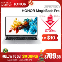 HUAWEI Honor MagicBook Pro 2019 Laptop Notebook Computer（AMD Ryzen R5 3550H 8GB RAM/512G SSD/16.1'' IPS 100%sRGB）