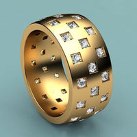 Modern 2019 Big Gold Color Finger Rings For Women Men Luxury Brand Minimalist Geometry Round Circle Wedding Ring Gift Z3P109