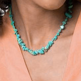 New Bohemian Green Turquoise Beaded Choker Necklace For Women Jewelry