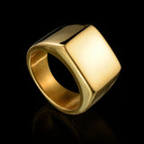 Personalized Engrave Photo Name Ring Stainless Steel Polished Custom Mens Signet Family Photo Ring For Men Wedding Rings