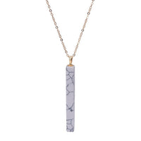 Qilmily Natural Stone Marble Pendants Necklaces for Women Men