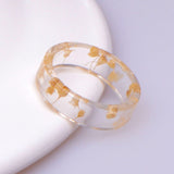 Resin Rings Dried Flower Transparent Women Handmade Ring Charm Men Vintage Wedding Ring Party Jewelry Romantic Couple Ring