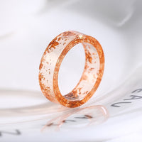 Resin Rings Dried Flower Transparent Women Handmade Ring Charm Men Vintage Wedding Ring Party Jewelry Romantic Couple Ring
