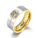 Titanium Steel Hollow Spider Men's Ring Creative Unique Matte Finger Rings Jewelry Fashion Men's Accessories Gift anel masculino