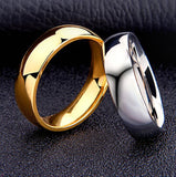 Trendy Simple Smooth Mirror Glossy Wedding Bands Rings For Men Stainless Steel Engagement Ring Dropshipping Bulk Jewelry