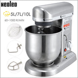 XEOLEO Planetary mixer Food mixer Bread dough mixer Commercial Dough kneading machine with Stainless Steel Bowl 500W 3-speed