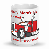 Truckers coffee mug tall glossy ceramic mug