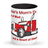 Truckers coffee mug tall glossy ceramic mug