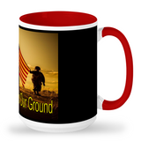 American's Stand Our Ground! Tall glossy custom printed ceramic coffee mug