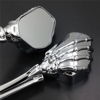 Motorcycle Billet Aluminum Claw Skull Skeleton Mirrors For Harley Davidson Dyna Fat Boy