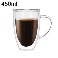 Double Wall Glass Cup Heat Resistant Tea Coffee Mug
