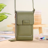 Women Bags Soft Leather Wallets Touch Screen Cell Phone Purse